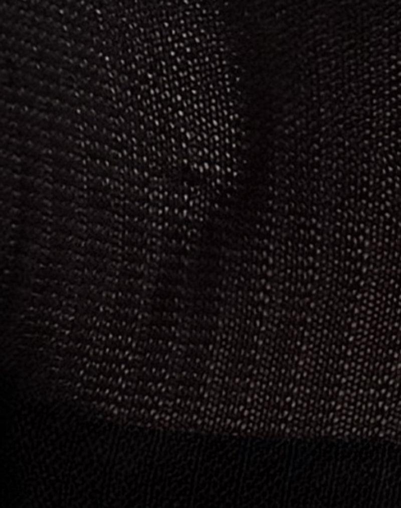 Adeline Midi Dress in Wide Rib Knit Black Female Product Image