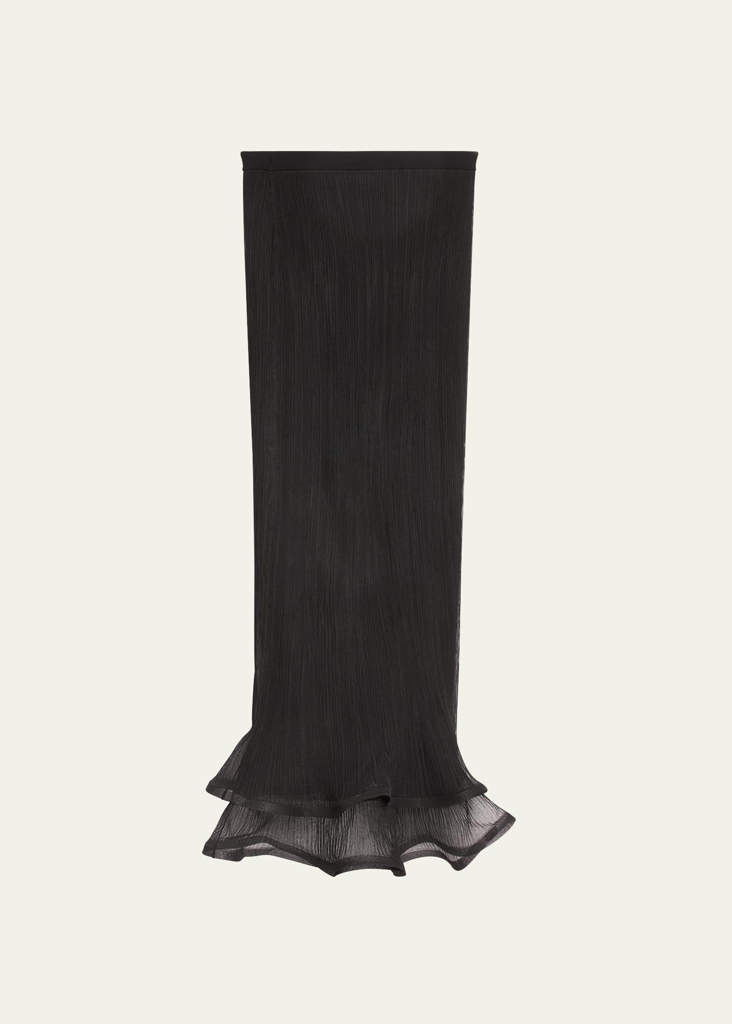 Kelso Ruffled Plisse Maxi Skirt Product Image