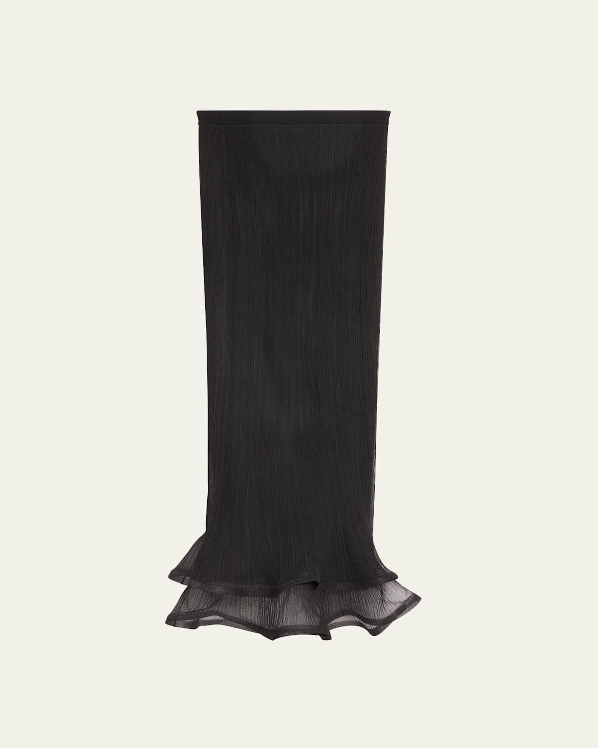 Kelso Ruffled Plisse Maxi Skirt Product Image