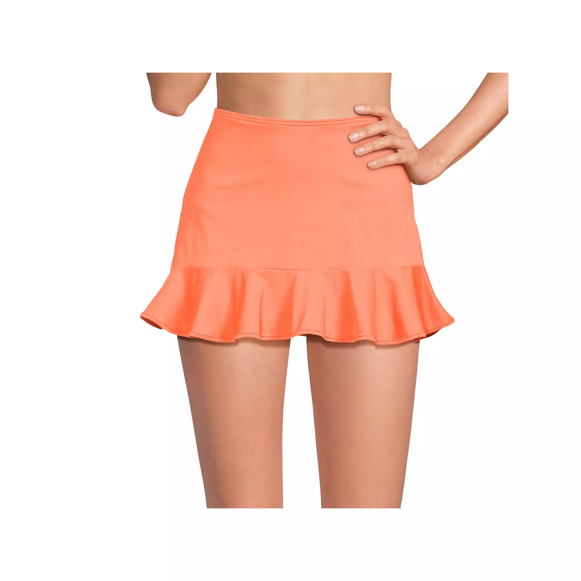 Women's Lands' End Ruffle Hem Mini Swim Bottoms,  Product Image