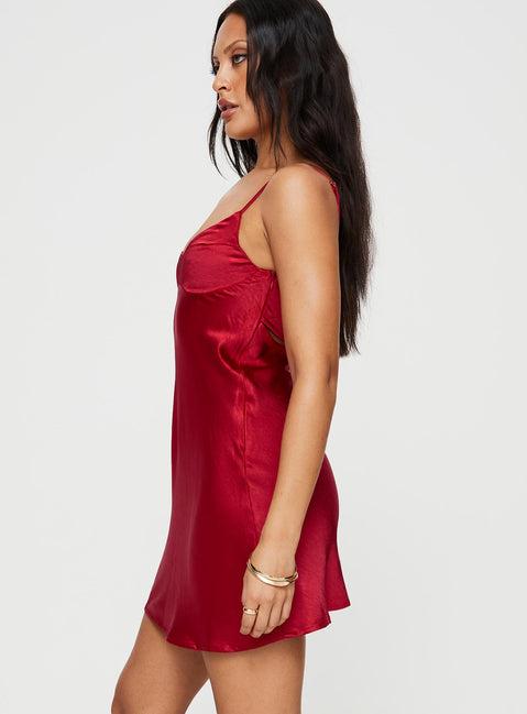 Jazelle Mini Dress Red Product Image