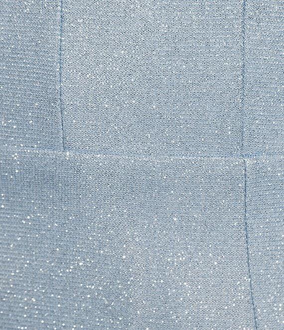 Midnight Doll Fairy Dust Pattern V-Neck Spaghetti Strap Lace Up Back Godet Dress Product Image