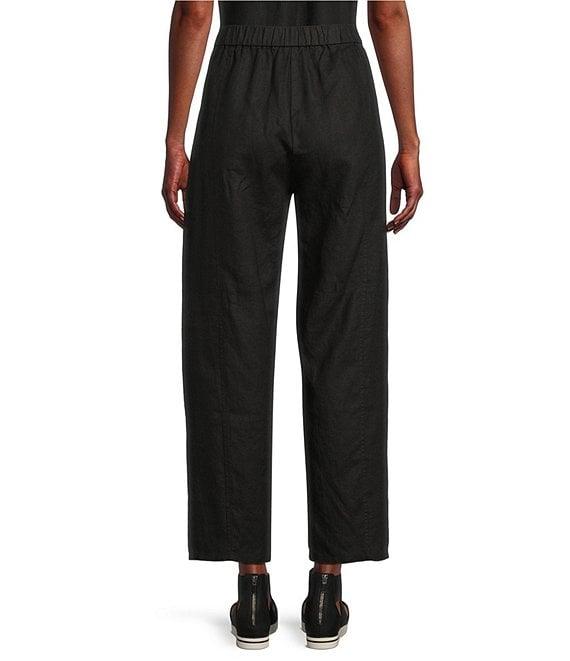 Eileen Fisher Organic Linen Pleated Lantern Ankle Pants Product Image