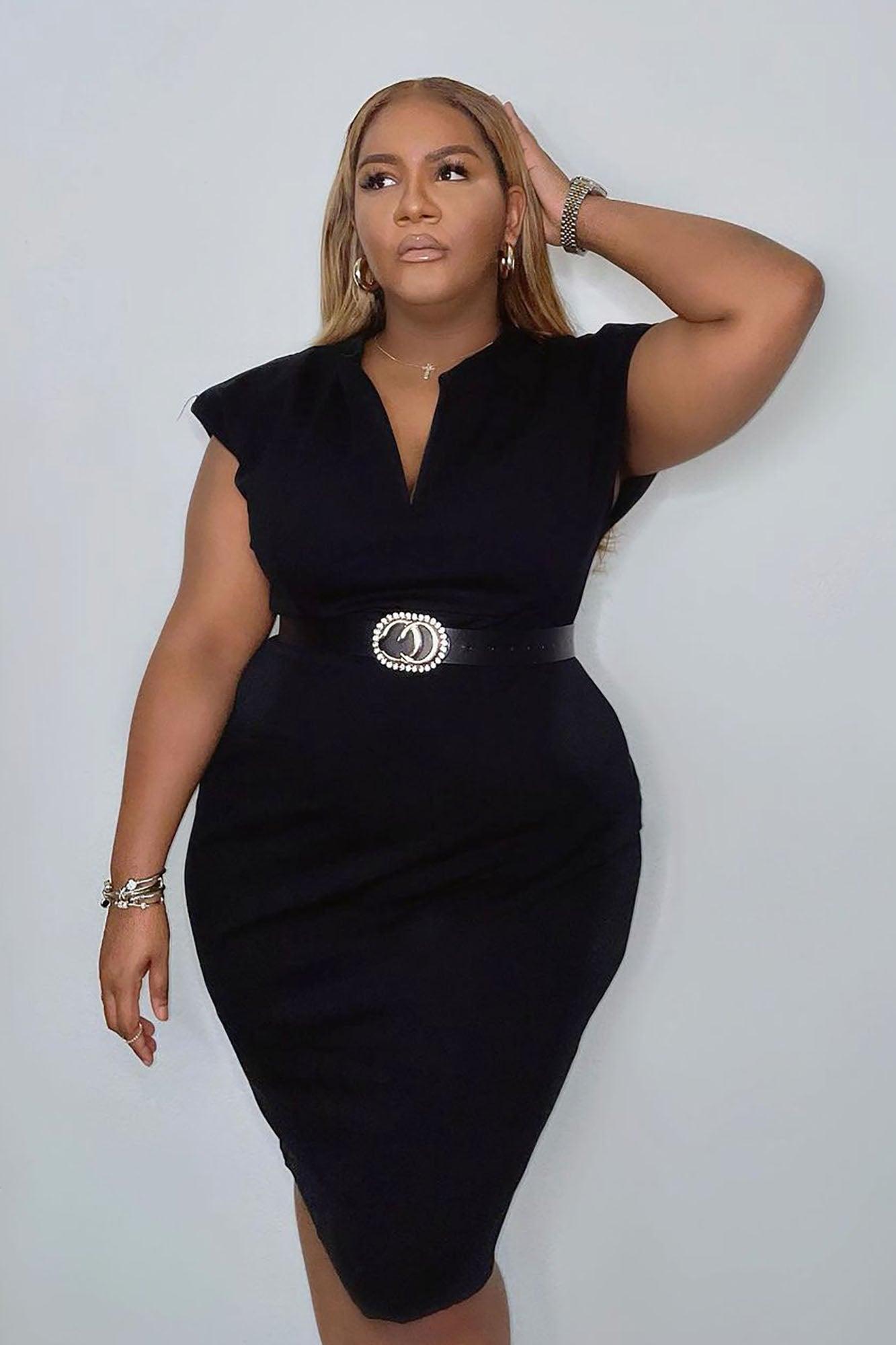 CEO Moves Body Sculpting Midi Dress - Black Product Image