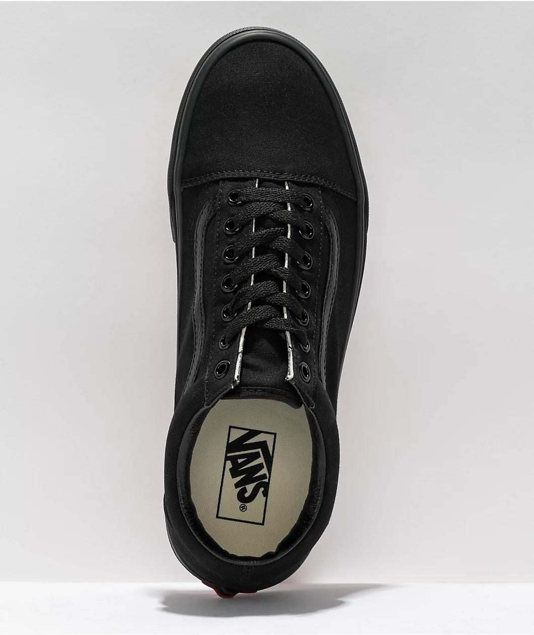 Vans Old Skool Mono Black Skate Shoes Product Image