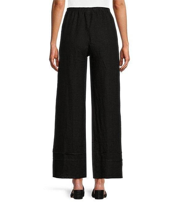 Bryn Walker Light Linen Pocketed Trouser Leg Pull-On Pants Product Image