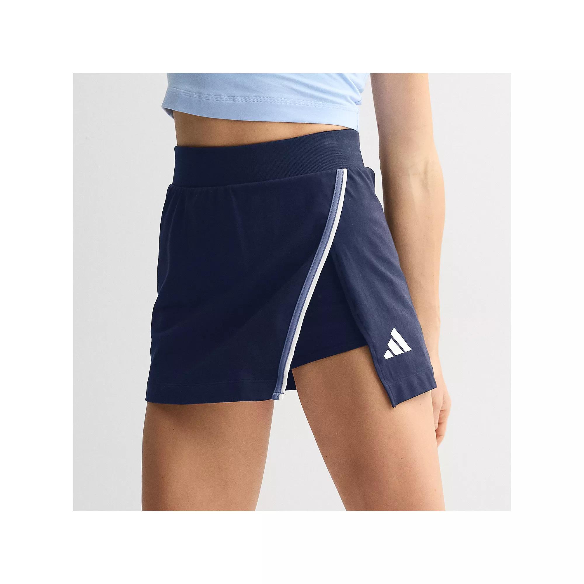 Women's adidas Essentials Cotton Skort, Size: Medium, Black Product Image