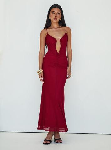 Capisce Maxi Dress Red Product Image