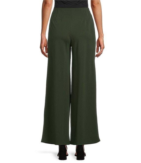Slim Factor by Investments Lightweight Ponte Knit No Waist Wide Leg Pants Product Image