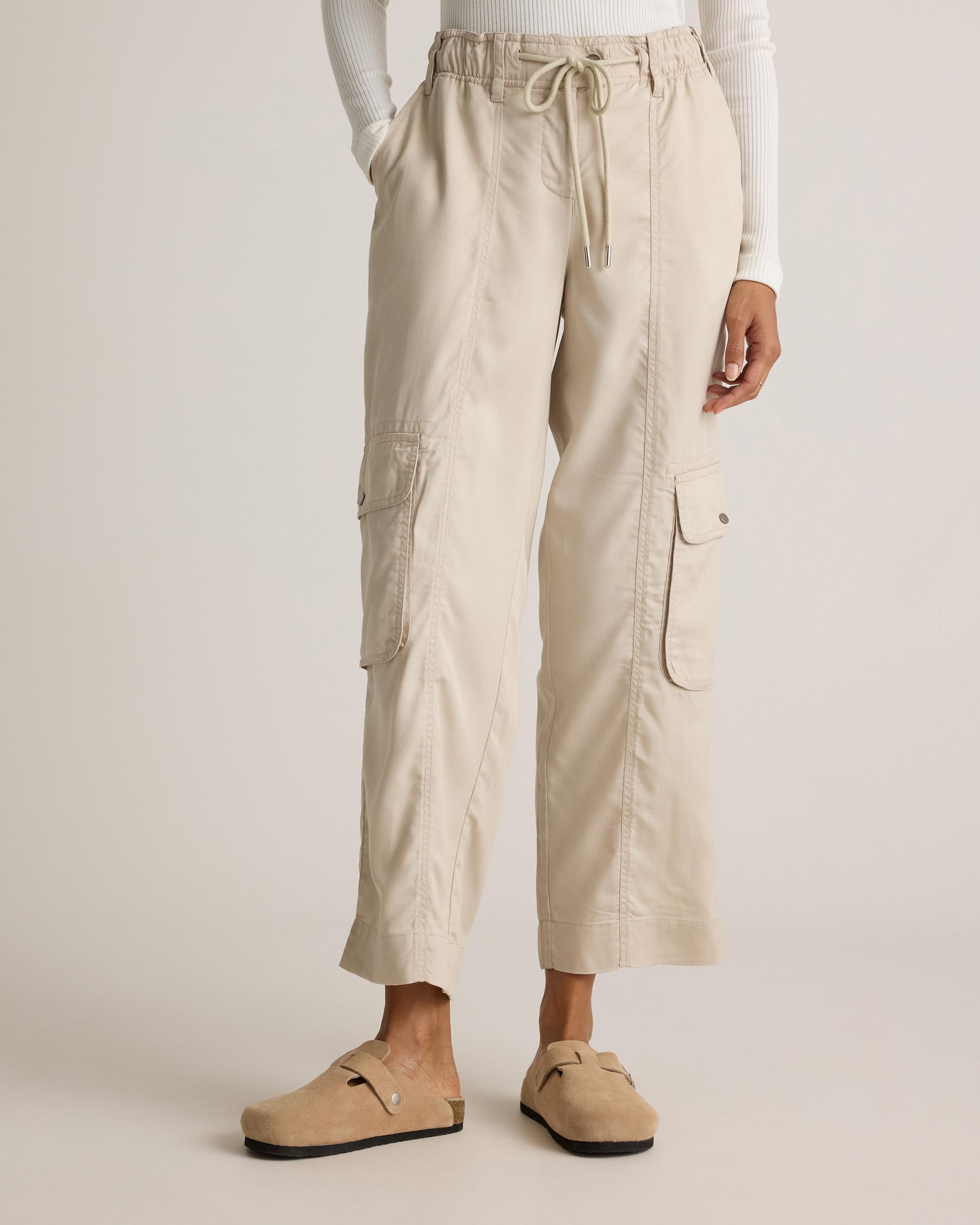 Quince | Women's Vintage Wash Tencel Drawstring Cargo Pants Product Image