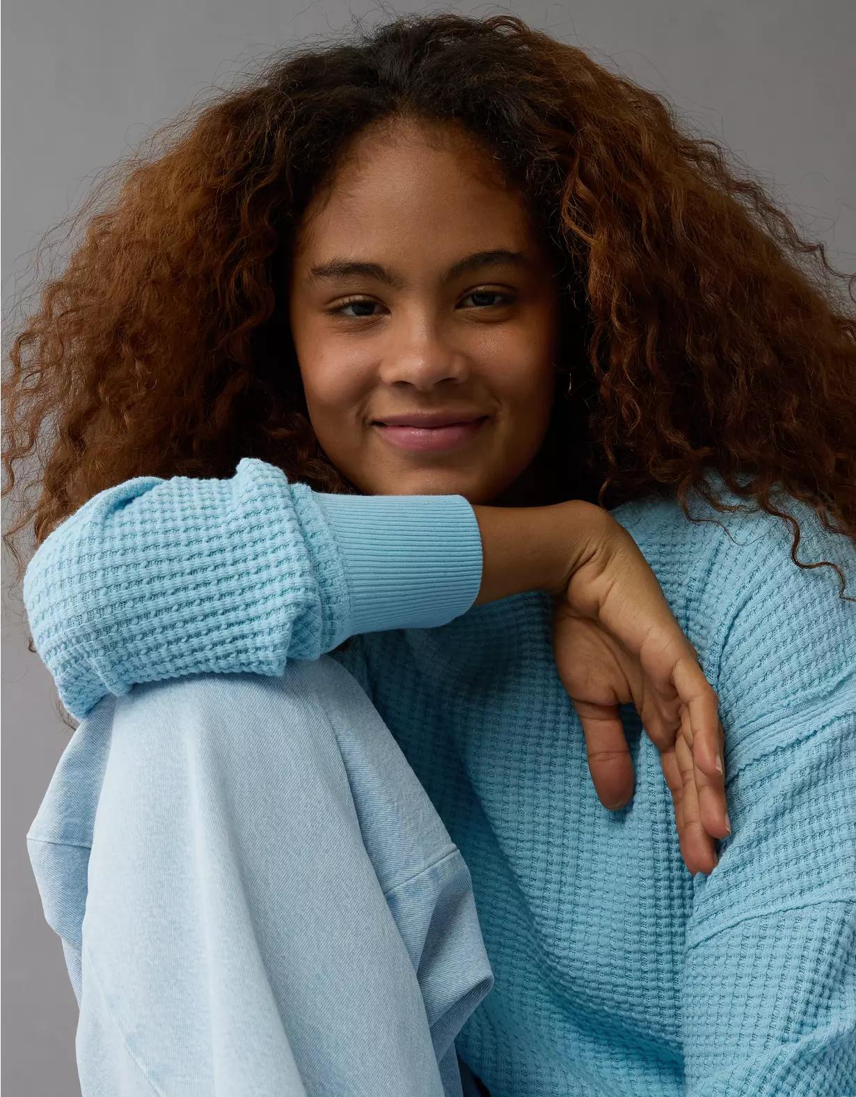 AE Big Hug Waffle Sweatshirt Product Image