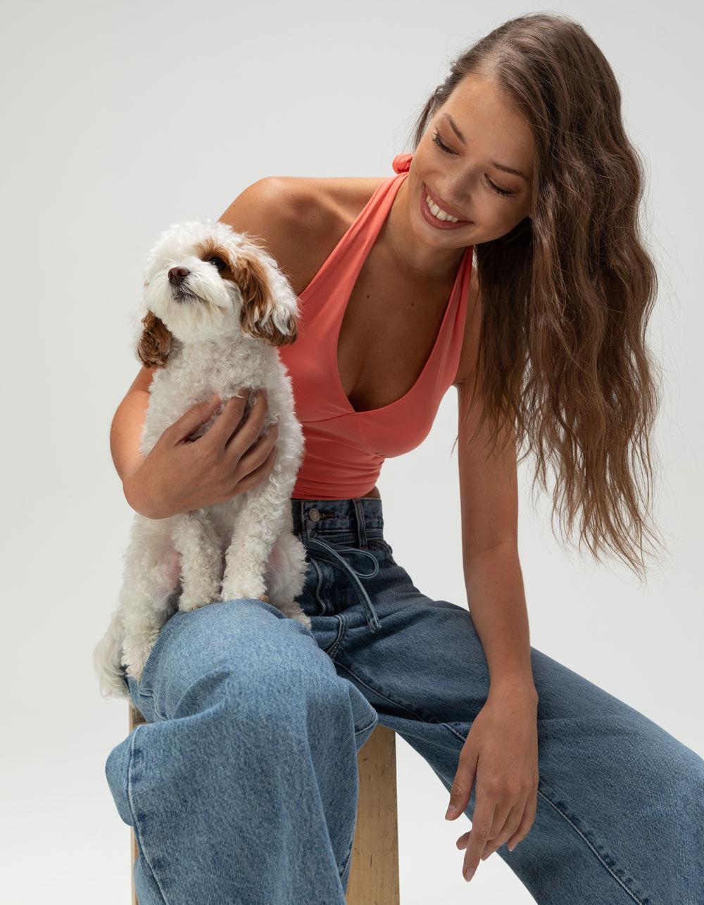 FULL TILT Butter Soft Womens Halter Top - CORAL Product Image