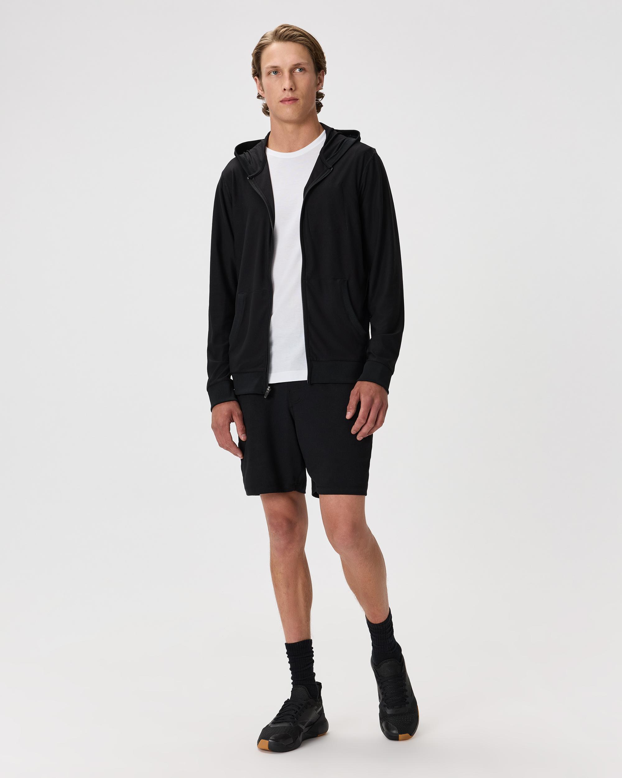 Quince | Men's Flowknit Performance Full-Zip Chest Pocket Hoodie Recycled Polyester Product Image