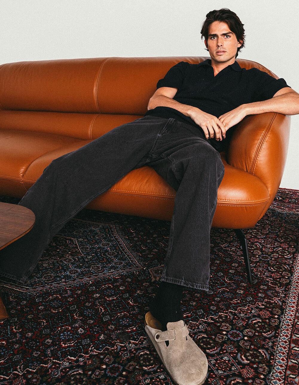 JACK & JONES Alex SBD Mens Baggy Jeans - BLACK DENIM Product Image