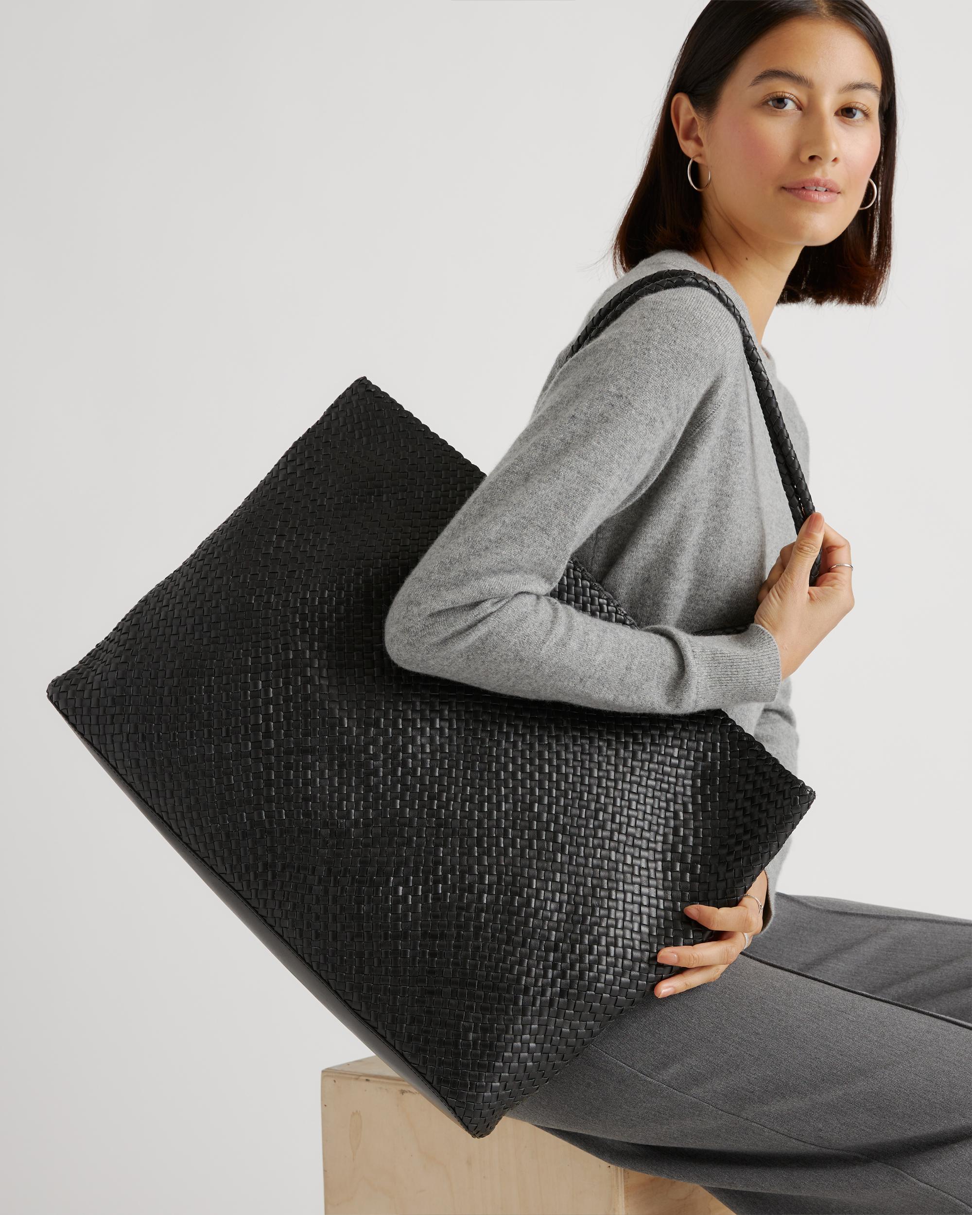Quince | Women's Italian Leather Handwoven Tote Product Image