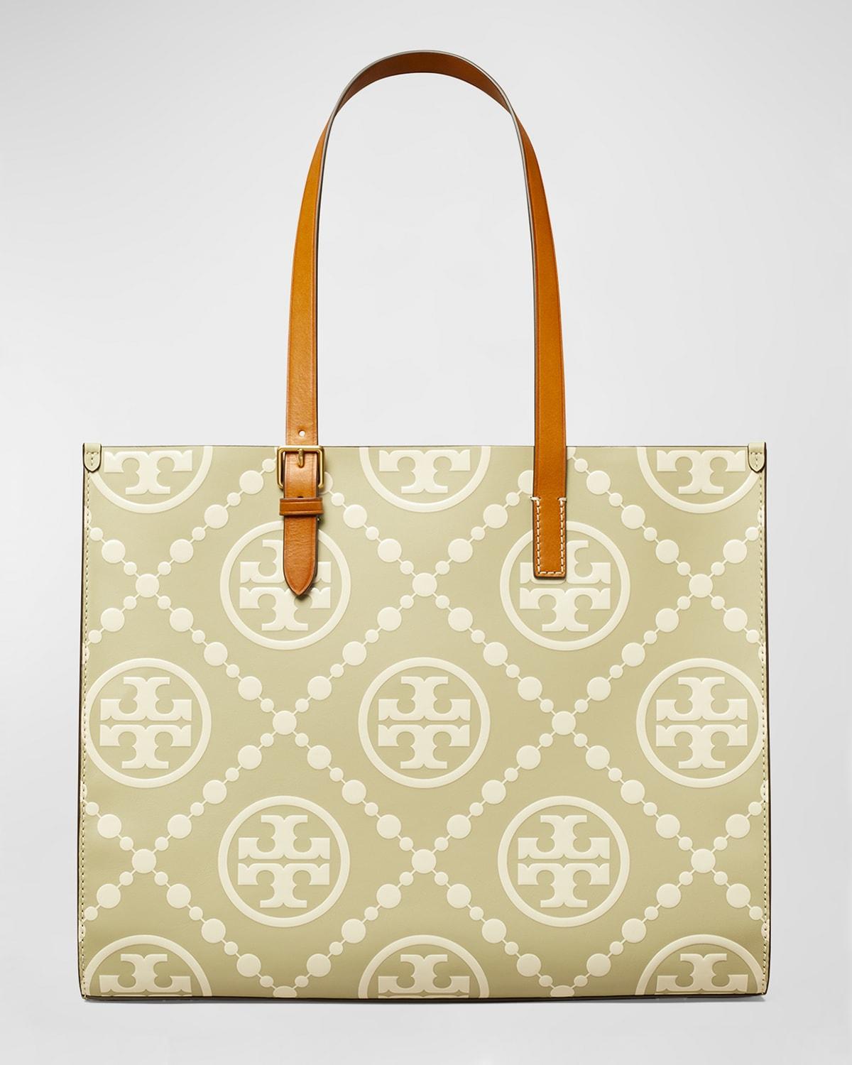 Womens Monogram-Embossed Leather Tote Product Image