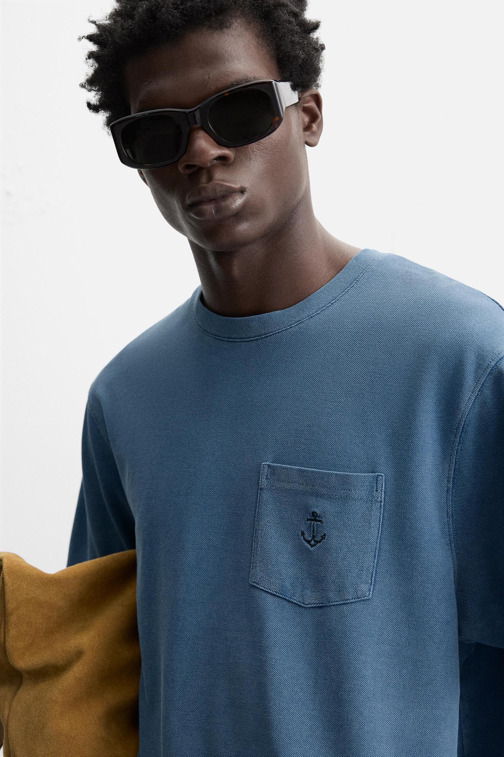 EMBROIDERED PIQUÉ T-SHIRT Product Image