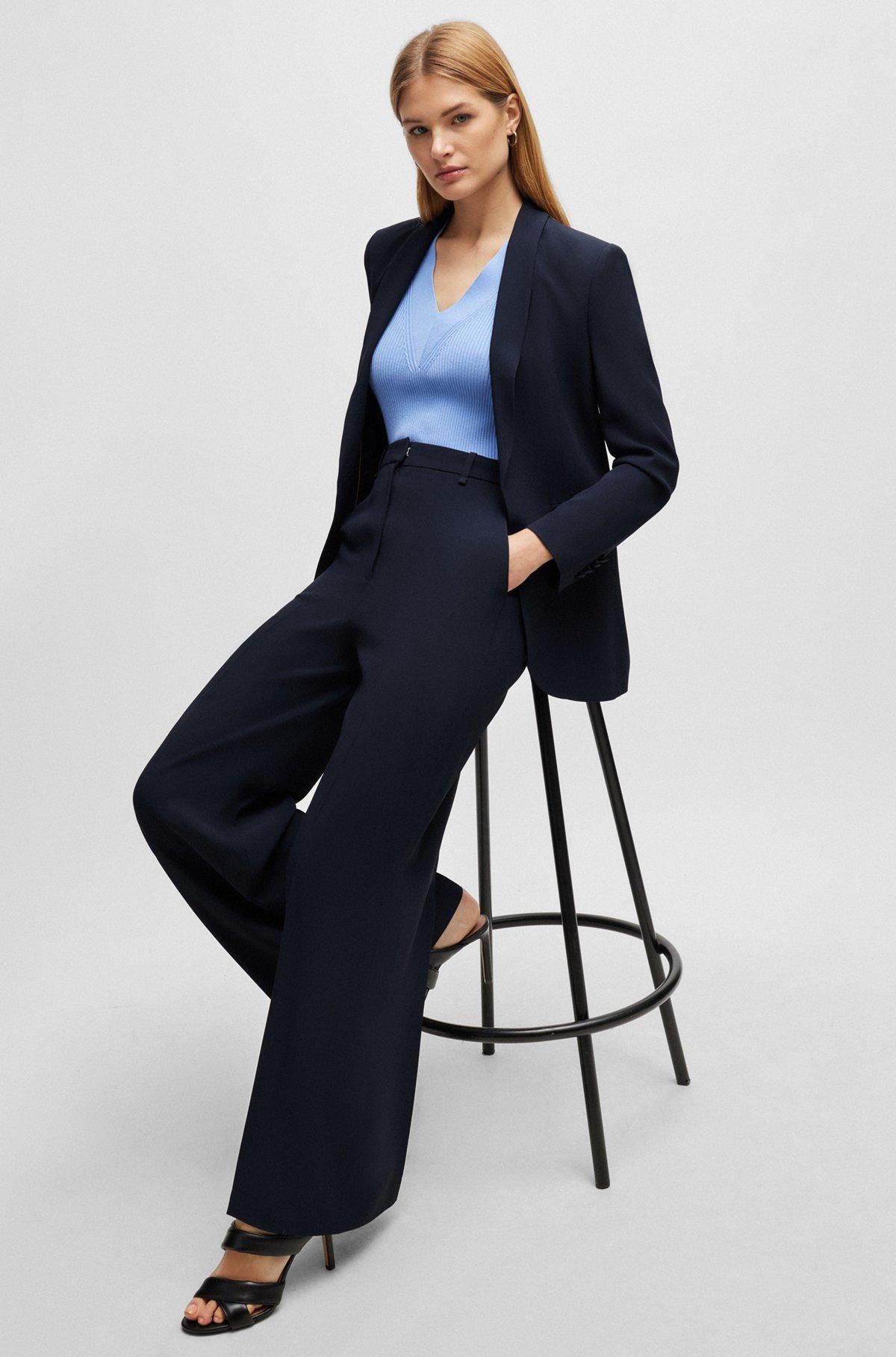 High-waisted relaxed-fit trousers with wide leg Product Image