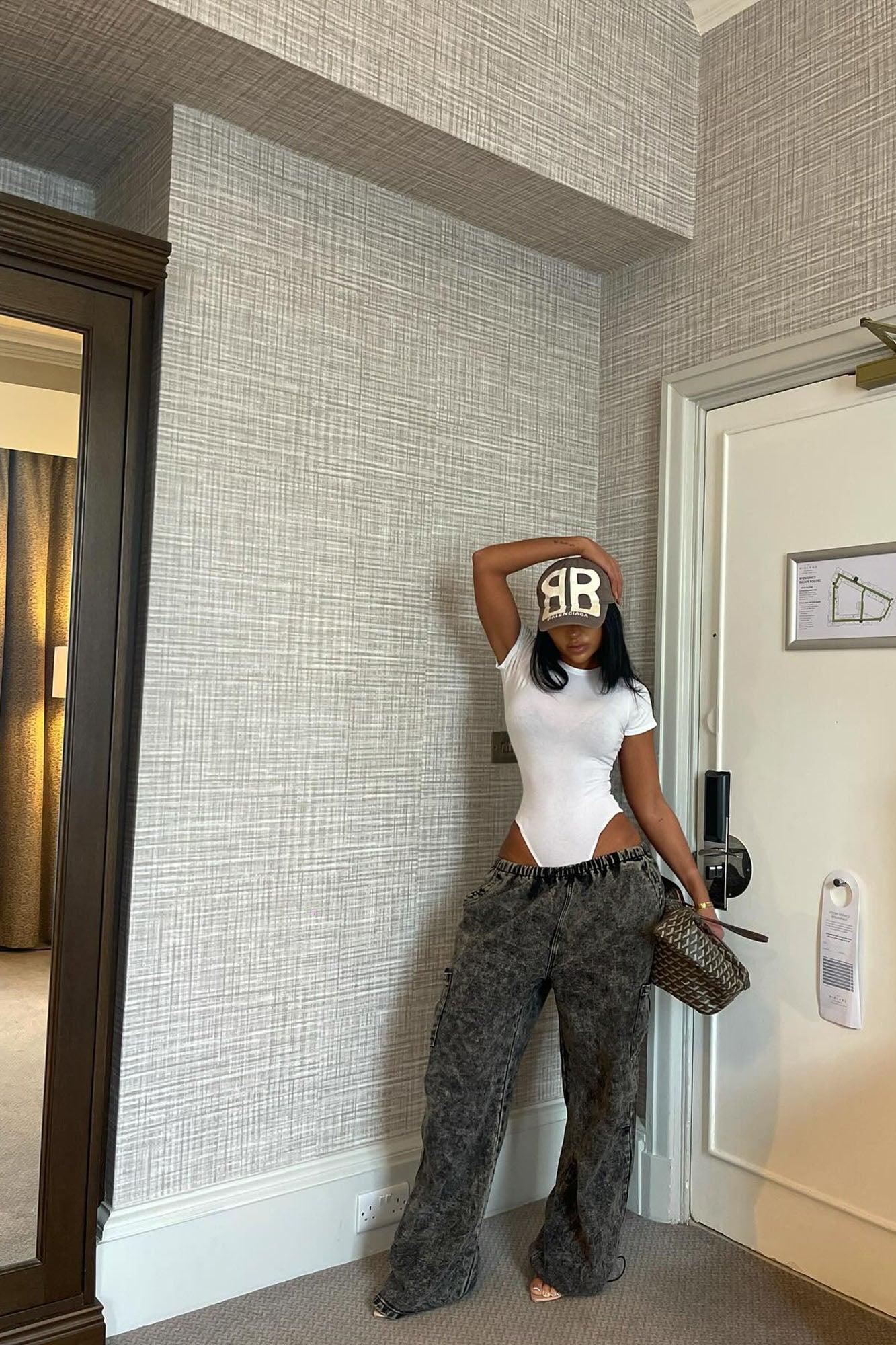 Leanne Crew Neck Bodysuit - White Product Image