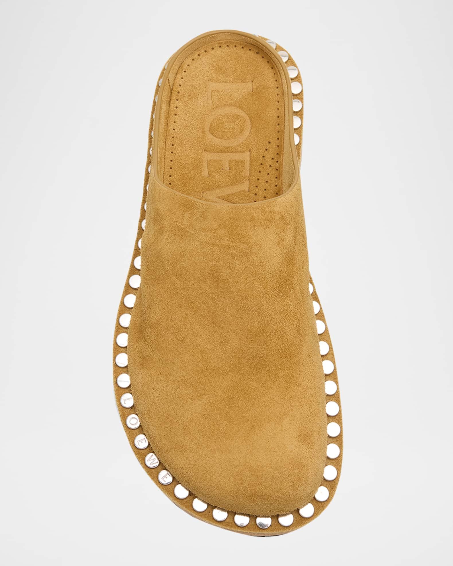 Men's Rivet Calfskin Suede Mules Product Image