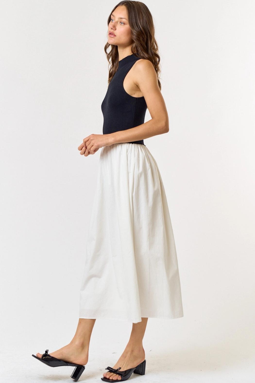 Knit & Poplin Maxi Dress Product Image