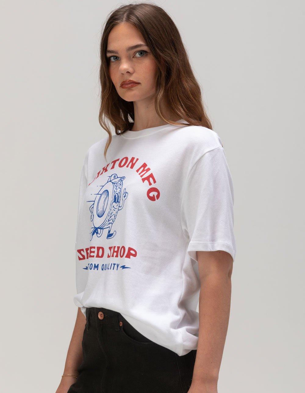 BRIXTON Speed Shop Vintage Womens Tee - WHITE Product Image
