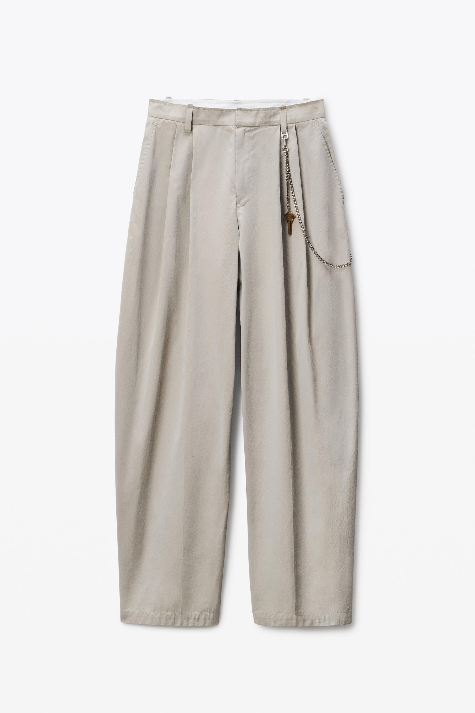 Grey Cotton-blend Balloon-leg Pants Product Image
