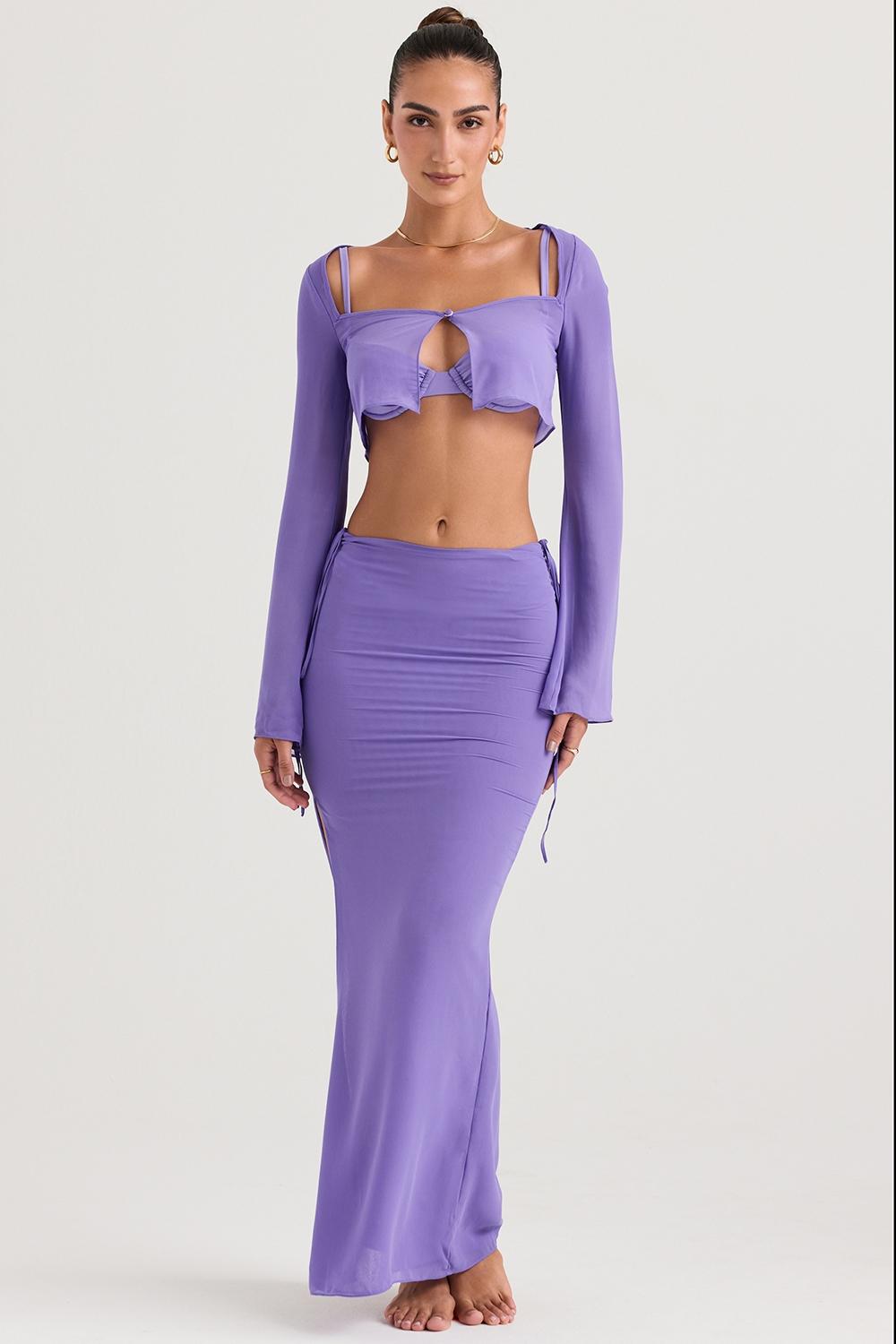 Amalfi  violet cutout maxi skirt Product Image