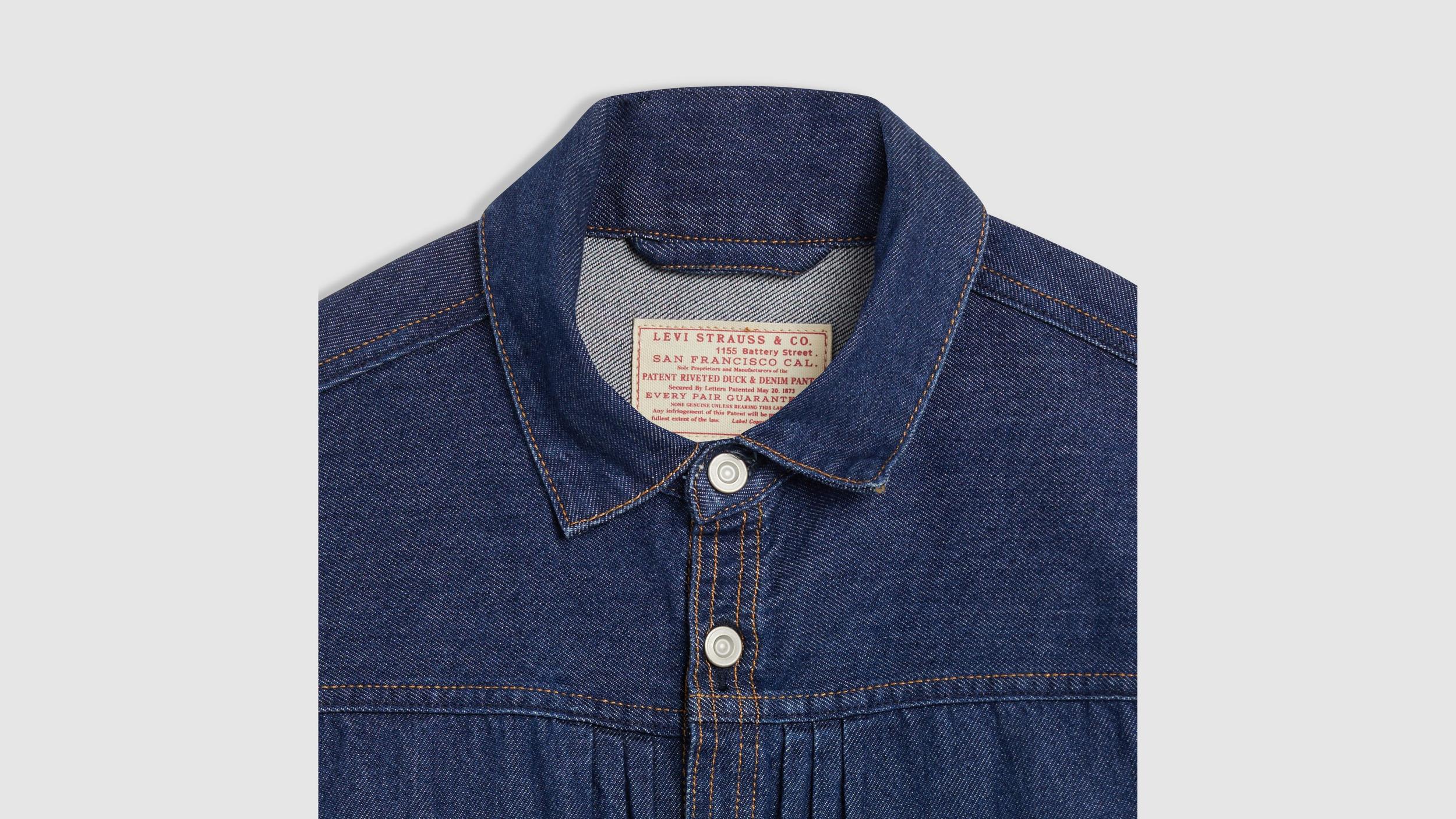 Lightweight Pleated Blouse Trucker Jacket Product Image