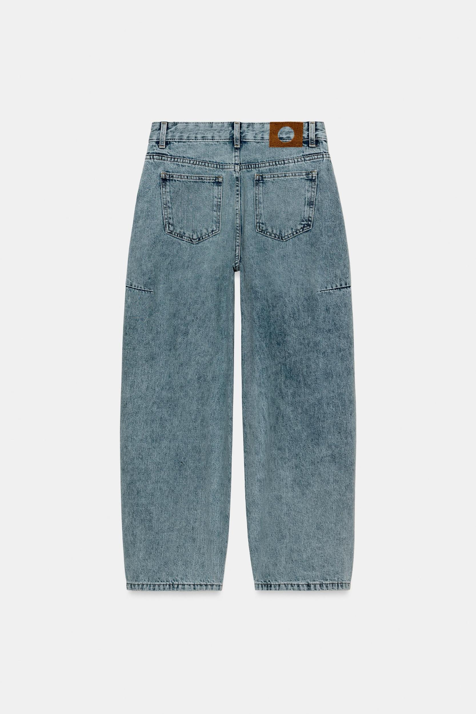 ZW COLLECTION MID-RISE ANKLE BALLOON JEANS Product Image