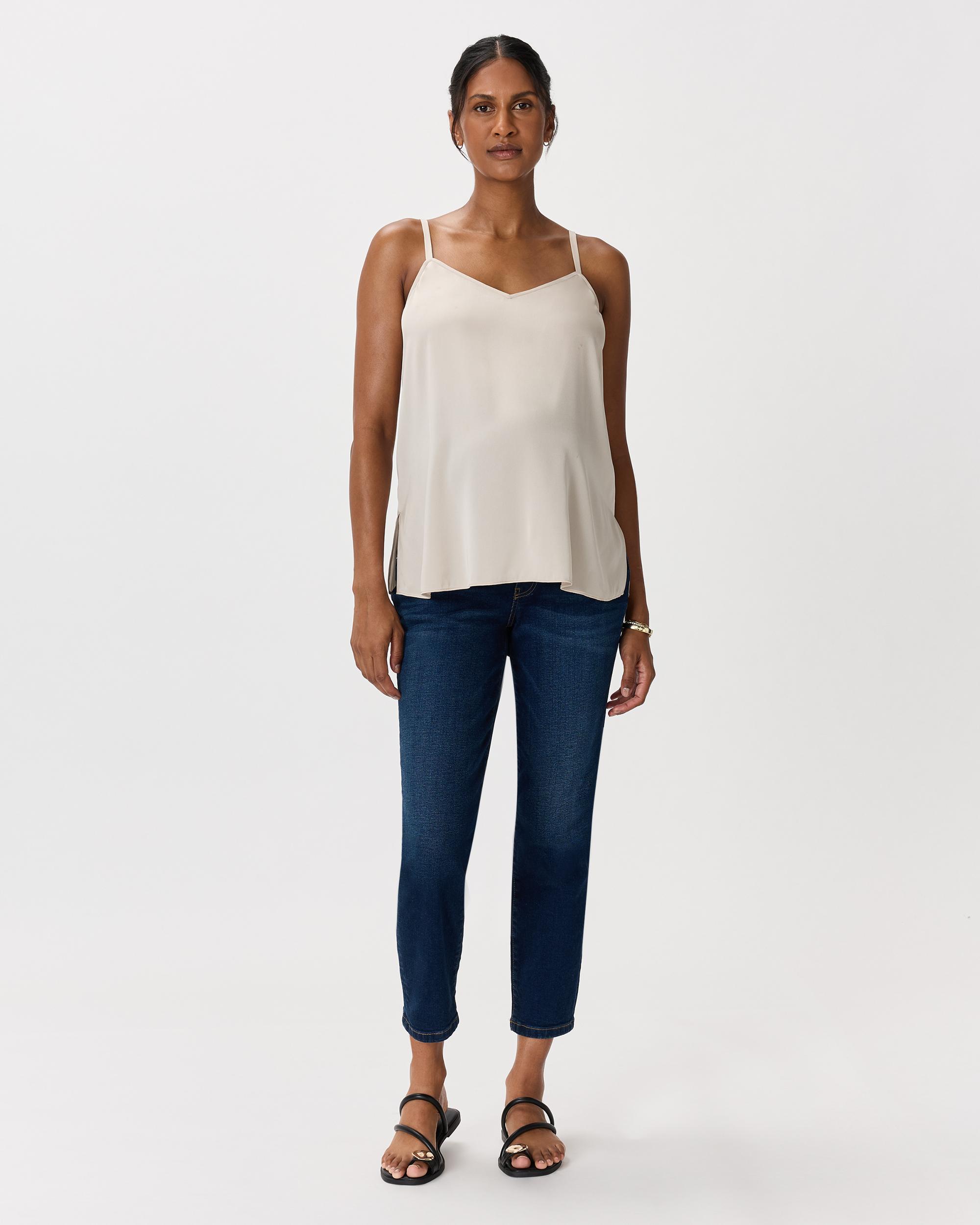 Quince | Women's Washable Stretch Silk V-Neck Maternity Cami Mulberry Silk Product Image