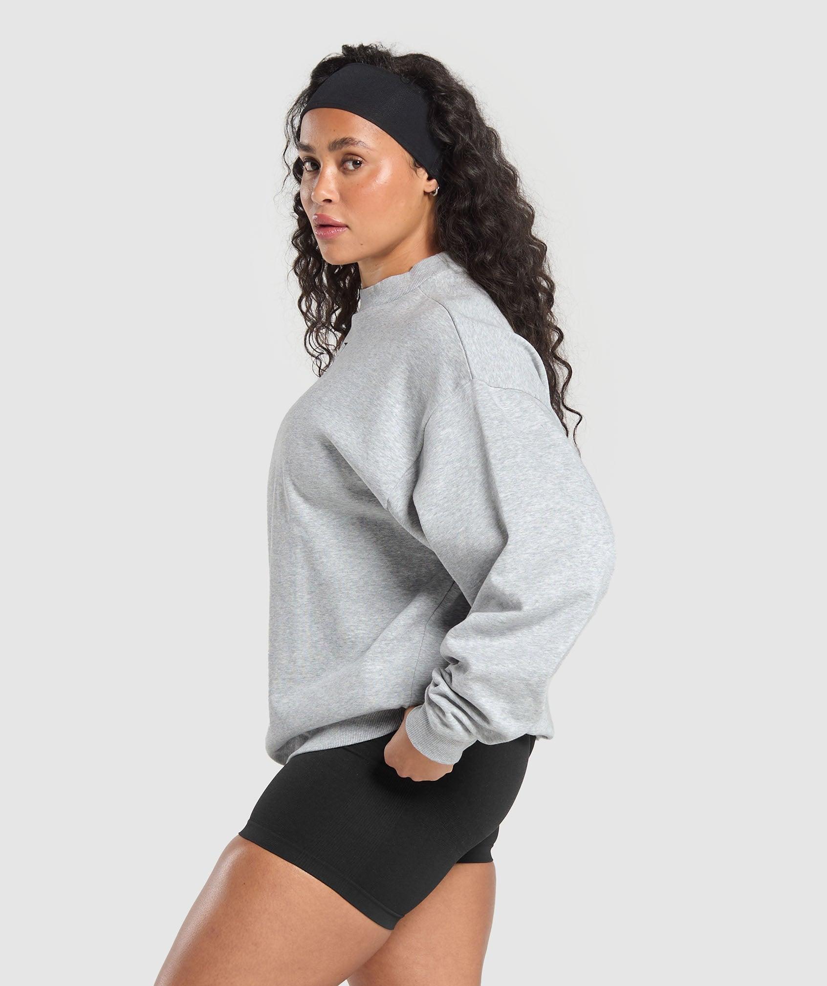 Gymshark Two Strong Women Sweatshirt - Light Grey Core Marl Female Product Image