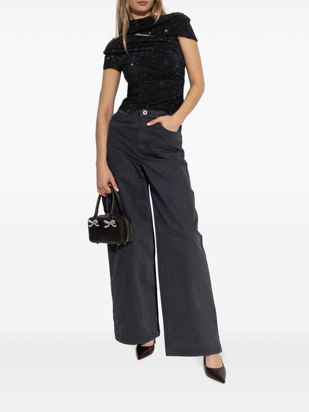 sequinned wrap-around top  Product Image