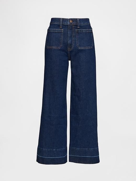 High Rise Stride Wide-Leg Ankle Jeans Product Image