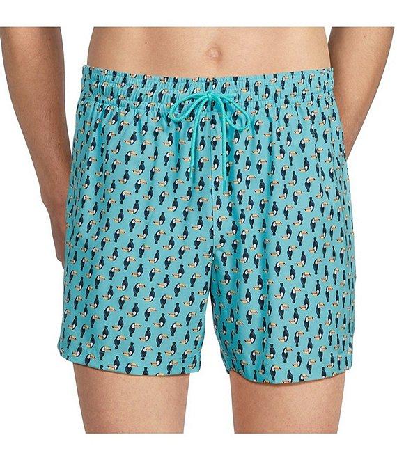 Caribbean Mini Toucan 5#double; Inseam Cabana Swim Trunks Product Image