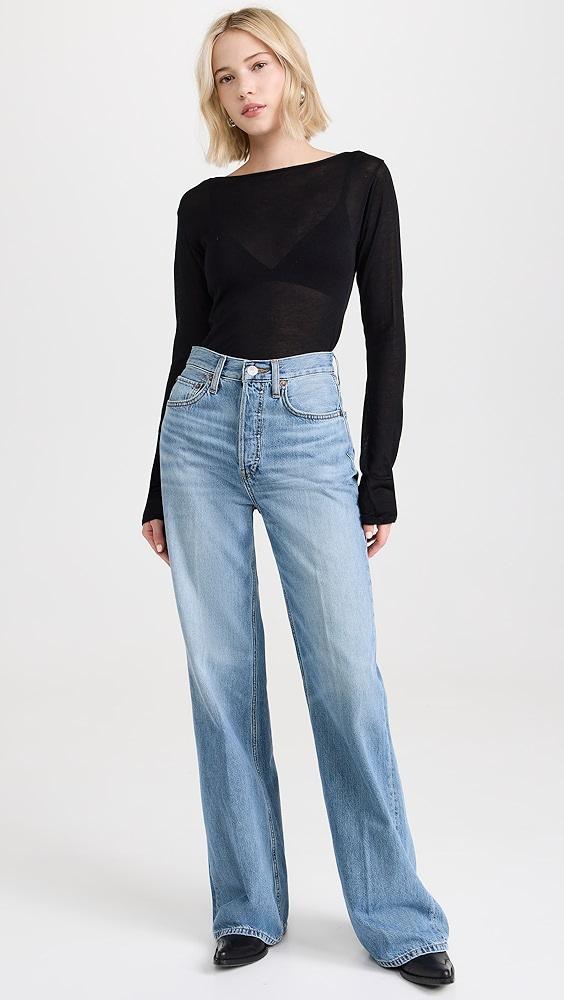 DL1961 Long Sleeve Boat Neck Tee | Shopbop Product Image