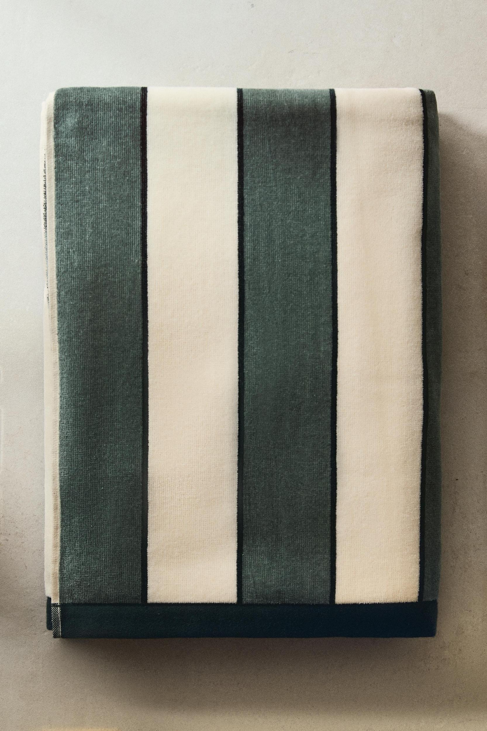 STRIPED VELOUR BEACH TOWEL Product Image