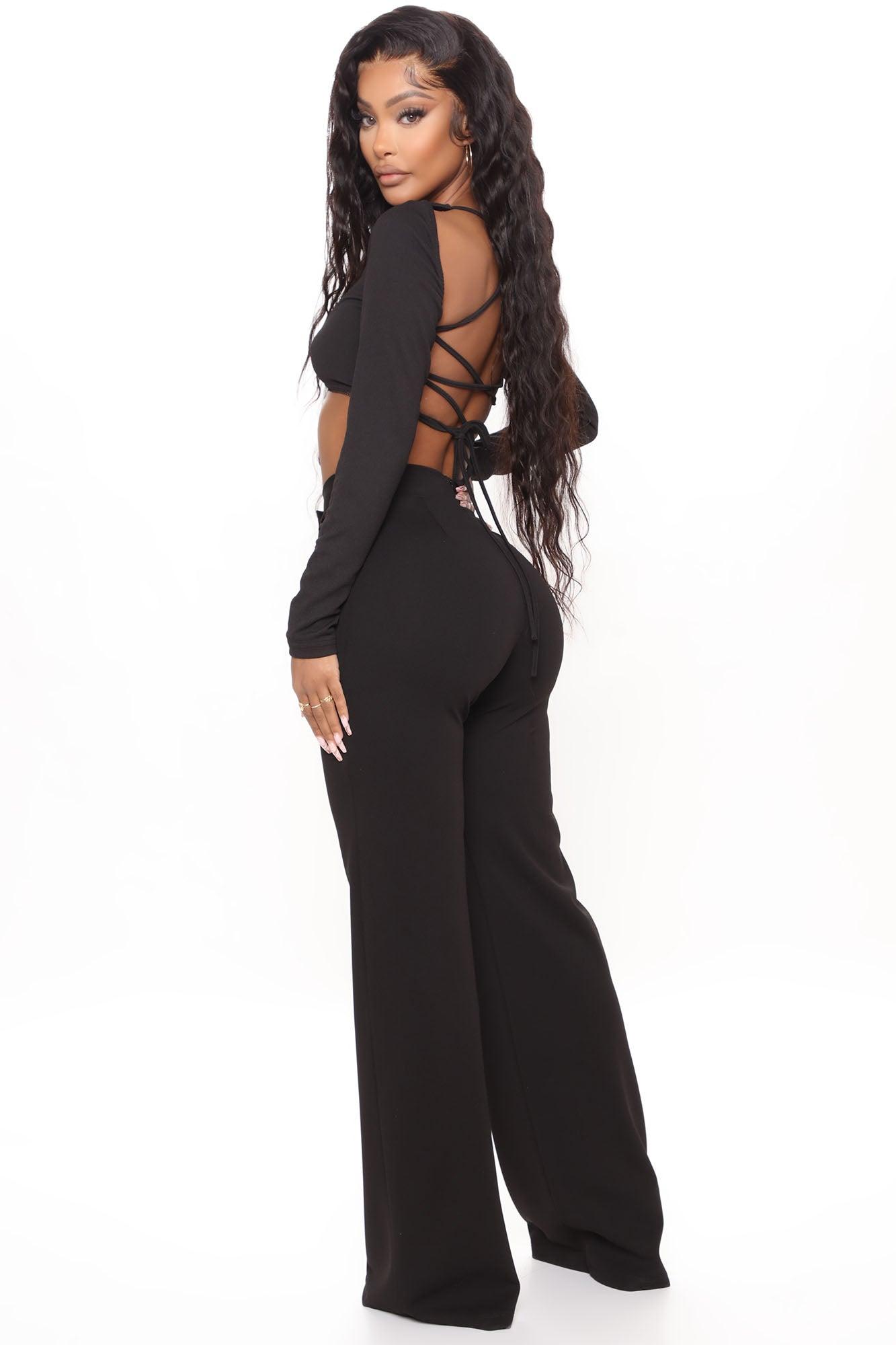 Call It Even Wide Leg Dress Pants - Black Product Image