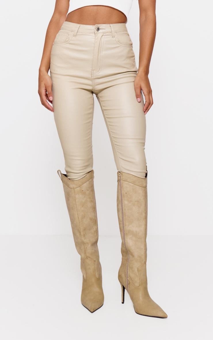 Stone Hourglass Coated Skinny Jeans Product Image