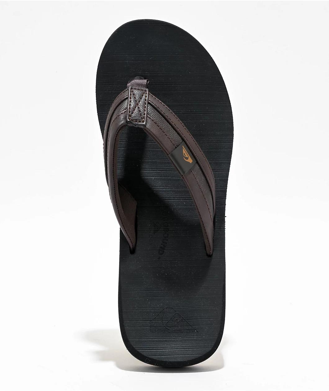 Quiksilver Carver Dark Brown Suede Sandals Product Image