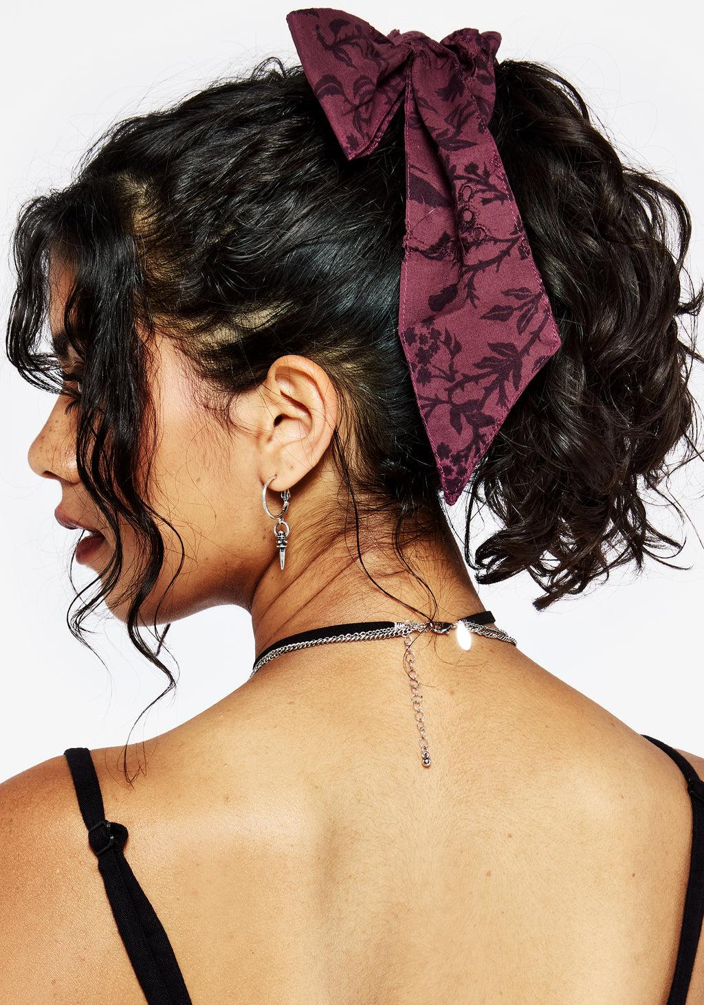 Morgana Cotton Broderie Bow Scrunchie Product Image