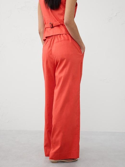Hayden Wide-Leg Linen-Blend Pull-On Pant Product Image