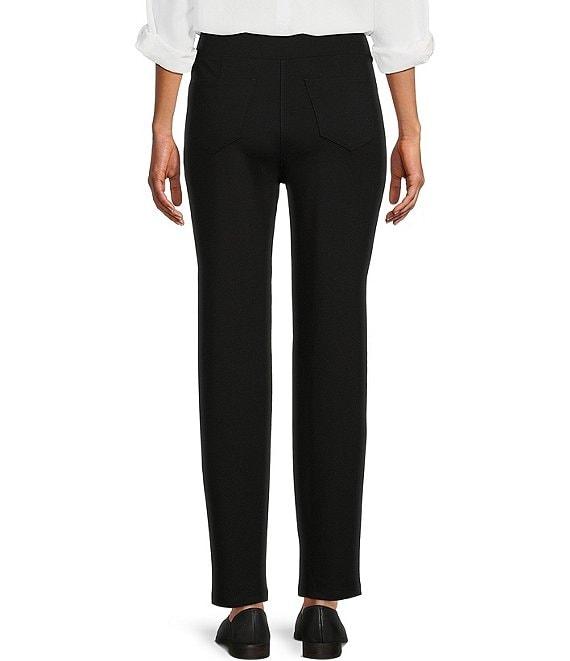 Intro Bella Solid Double Knit Slim Her Straight Leg Pants Product Image