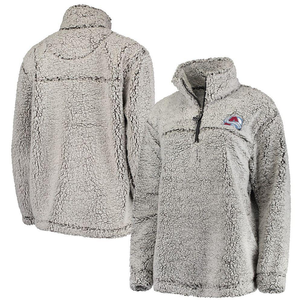 Women's G-III 4Her by Carl Banks Gray Colorado Avalanche Sherpa Quarter-Zip Pullover Jacket,  Product Image