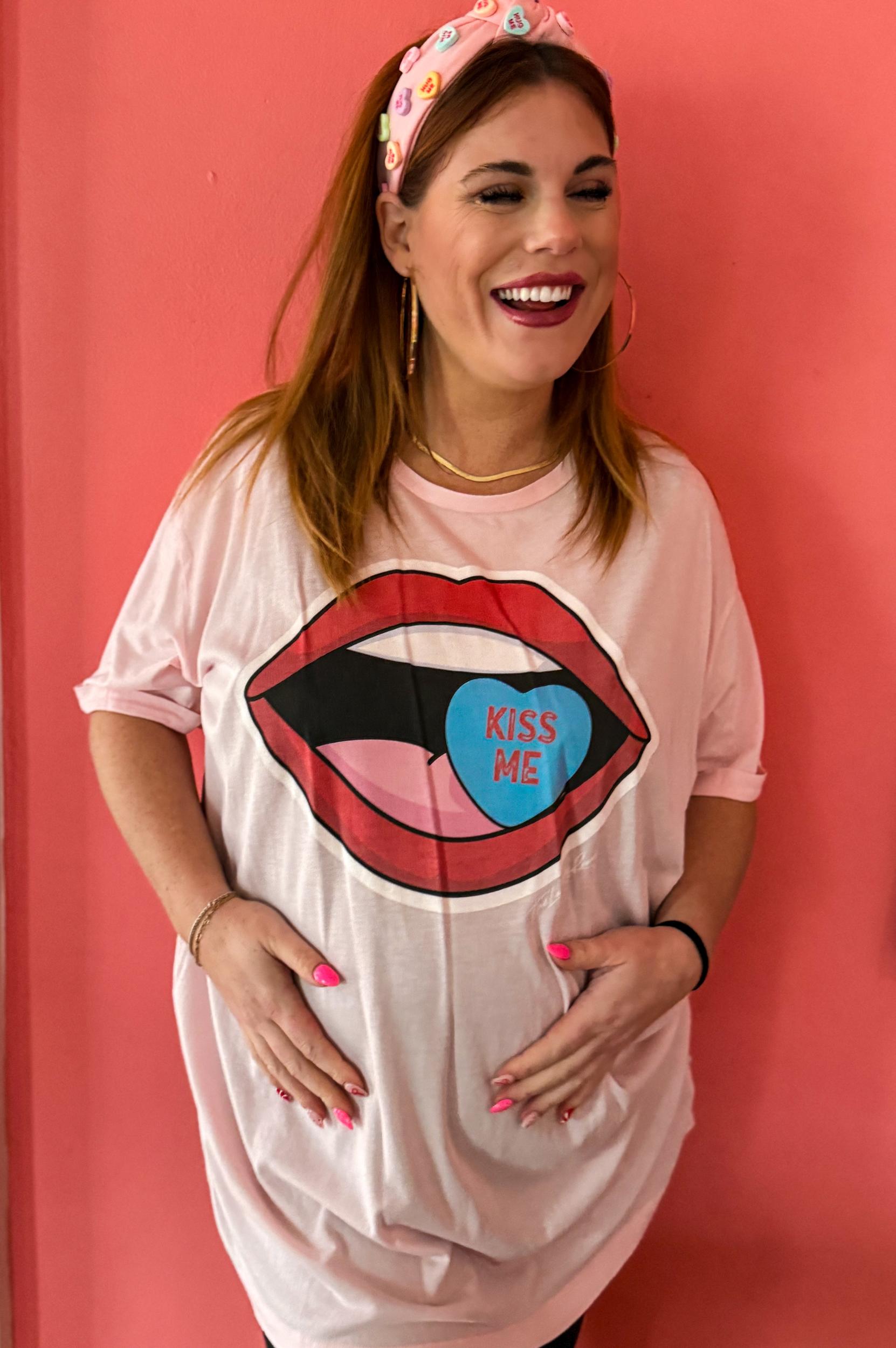 Sweethearts Kiss Me Oversized Tee Product Image