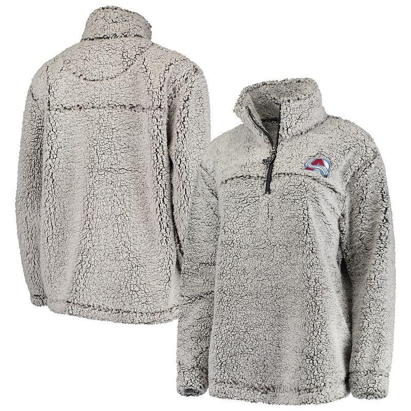 Women's G-III 4Her by Carl Banks Gray Colorado Avalanche Sherpa Quarter-Zip Pullover Jacket,  Product Image