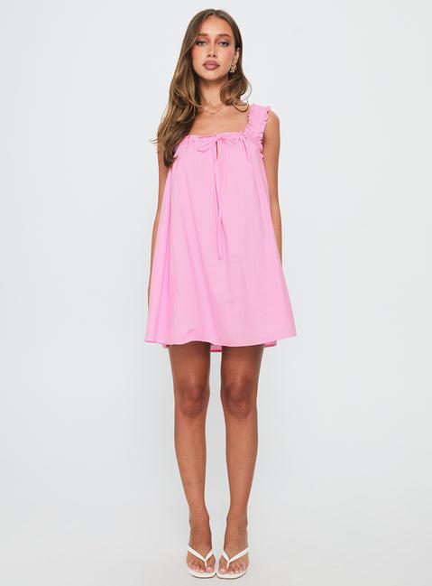 Swing Mini Dress Pink Product Image