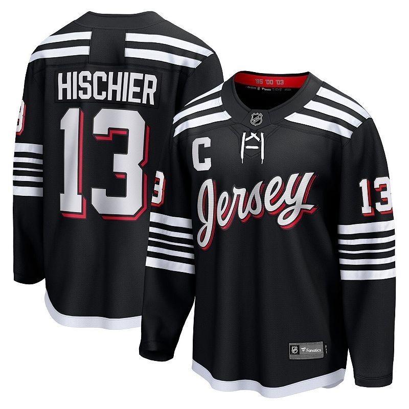 Men's Fanatics Branded Nico Hischier Black New Jersey Devils Alternate Premier Breakaway Player Jersey, Size: Small, Nhl Black Product Image