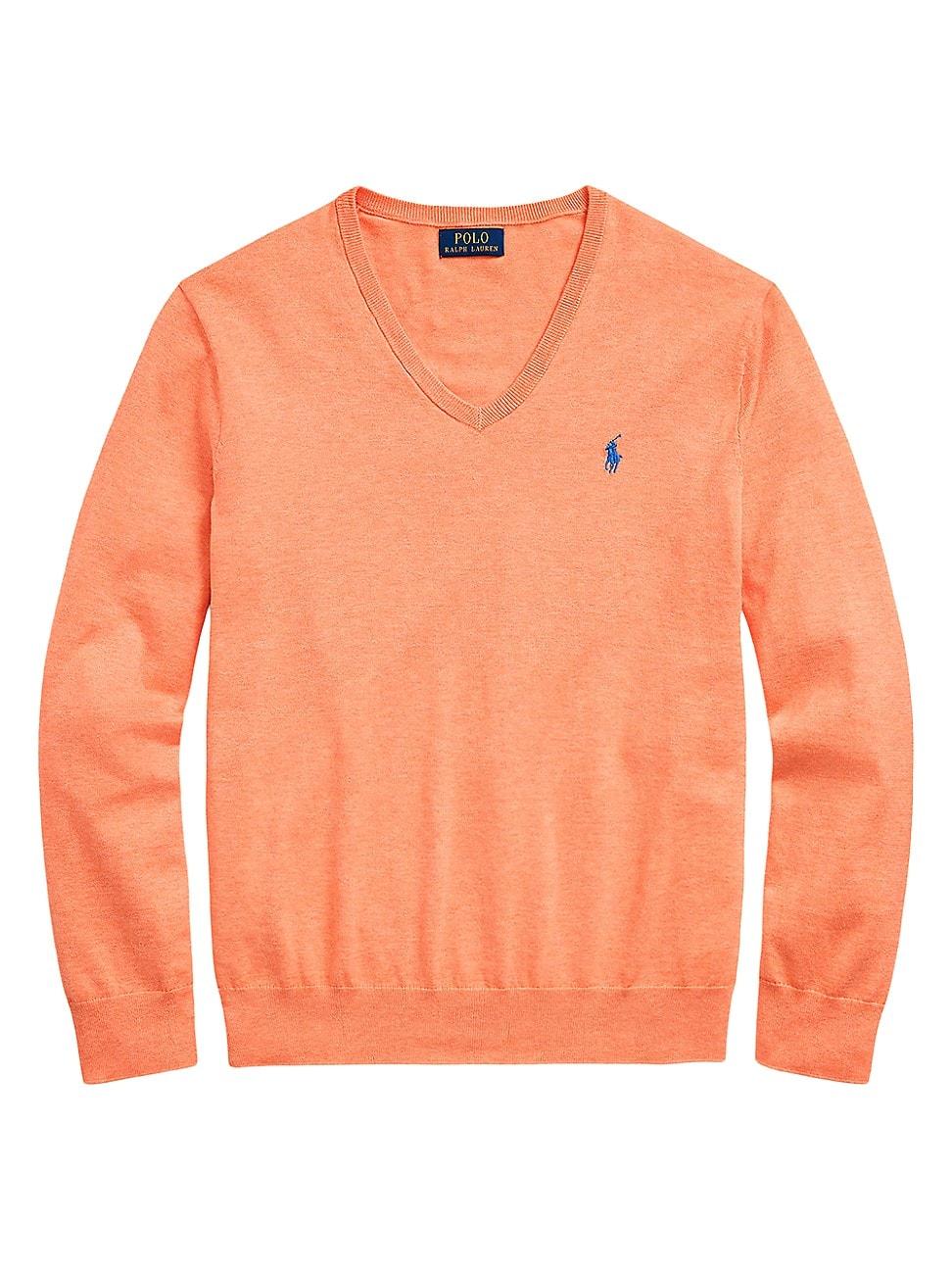 Mens Logo Cotton V-Neck Sweater Product Image