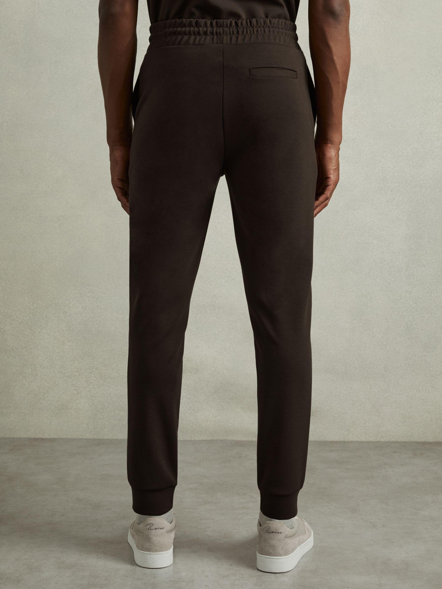 Interlock-Jersey Drawstring Joggers in Chocolate Brown Product Image